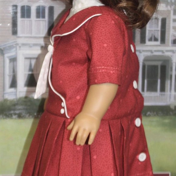 American Girl Style Edwardian Pleated Sailor Dress - Picture 2 of 5
